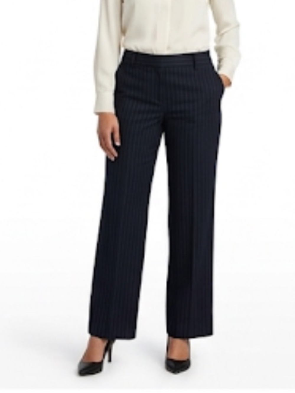Anne Taylor Loft wide legs trouser petite size 8 gray color